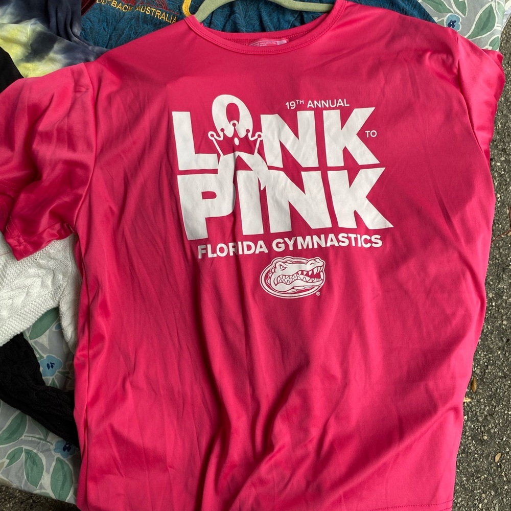 Pink Florida Gator Gymnastics T-Shirt
